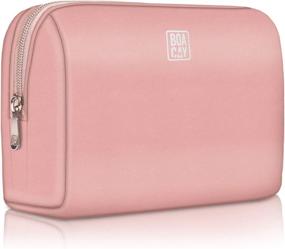 img 4 attached to Large Makeup Bag For Women & Girls, Zippered Cosmetic Pouch With Multiple Compartments For Travel, Purse Organizer Cute Toiletry Bag Suitable For Makeup, Pencils And Accessories