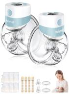 🤱 double wearable electric breast pump: hands-free & low noise, 2 modes & 9 levels, lcd display, rechargeable, in-bra design - 24mm logo