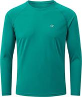 upf 50+ sun protection men's long sleeve shirt for hiking, running, swimming, workout, and rash guard tee logo
