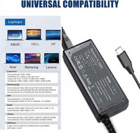 img 1 attached to 💡 45W Type C USB C Charger AC Adapter for HP Chromebook X360 14-CA000 11-AE000 Series, 14-ca051wm 14-ca052wm 14-ca091wm, 14-ca061dx, 11-ae051wm 11-ae001tu 11-ae027nr, 12-c012dx, Part Number: 918337-001 844205-850 28769-001