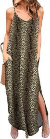 img 4 attached to Women'S Summer Casual Loose Dress: GRECERELLE Beach Cover Up Maxi Dresses With Pocket