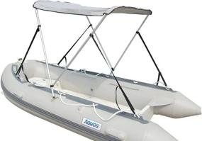 img 2 attached to 7.5-11Ft Inflatable Boat Portable Bimini Top Cover Canopy - 2 Bow