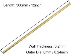 img 3 attached to Латунная круглая трубка диаметром 6 мм, толщина стенки 0,2 мм, длина 300 мм, модель для рукоделия, бесшовная прямая труба (3 шт.)