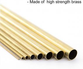 img 2 attached to 6Mm OD Brass Round Tube, 0.2Mm Wall Thickness 300Mm Length DIY Crafts Model Seamless Straight Pipe Tubing (3Pcs)