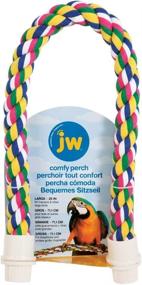 img 2 attached to JW Pet Comfy Perch for Birds - Flexible Multi-color Rope, 28 Inches Long