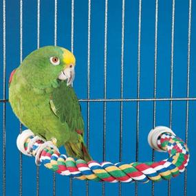 img 1 attached to JW Pet Comfy Perch for Birds - Flexible Multi-color Rope, 28 Inches Long