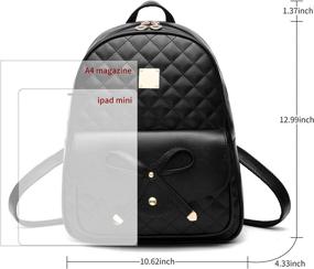 img 1 attached to IHAYNER Bowknot Fashion Backpack Leather Women's Handbags & Wallets at Fashion Backpacks