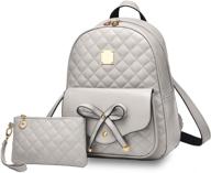 ihayner bowknot fashion backpack leather women's handbags & wallets at fashion backpacks logo