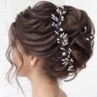 silver pearl rhinestone bridal hair vine headpiece for women and girls - wedding hair accessories logo