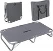 foldable elevated pet cot with steel frame - durable and lightweight portable bed for dogs and cats to play, rest, and relax anywhere logo