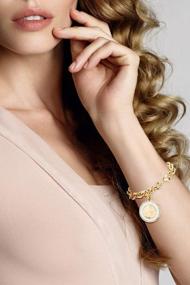 img 2 attached to 💎 Miabella 18K Gold-Plated Italian Genuine 500-Lira Coin Charm Rolo Link Chain Bracelet for Women, Handcrafted in Italy