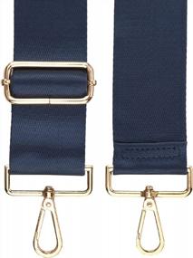 img 1 attached to Широкий регулируемый сменный плечевой ремень для сумки через плечо, синий 1,97-дюймовый широкий ремень для кошелька