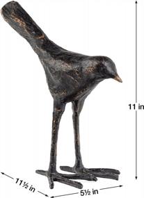 img 1 attached to Bronzed Resin Bird Sculpture - Torre & Tagus 901117 Epic, Tall