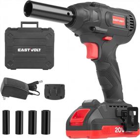 img 4 attached to High Torque Cordless Impact Wrench Kit With Brushless Motor - Eastvolt 20V, 2600 RPM - Includes Fast Charger, LED Light, 4 Sockets, Belt Clip, And Storage Box - 250Ft-Lbs Of Torque