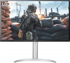 img 4 attached to LG 32UP550 W FreeSync Compatible and Connected Monitor 🖥️ with 60Hz, Pivot Adjustment, Height Adjustment, Anti-Glare Screen - ‎32UP550-W