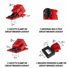 img 1 attached to Ensure Electrical Safety With TRADESAFE Breaker Lockout Tagout Kit | Keyed Different Red Loto Locks, Lockout Tags, Hasps And Refill Devices Included