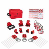 ensure electrical safety with tradesafe breaker lockout tagout kit | keyed different red loto locks, lockout tags, hasps and refill devices included logo
