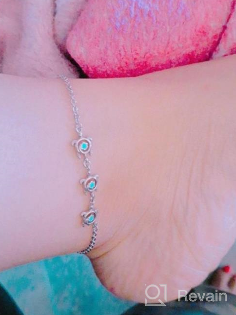 img 1 attached to 🐱✨ Sterling Silver Cat Moon Anklet Bracelet with Moonstone Star: Hypoallergenic & Adjustable Foot Chain for Beach or Sea - Perfect Mom Daughter Teen Jewelry Gift! review by Christopher Gotcher