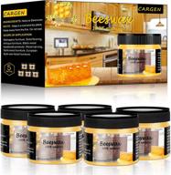 🐝 cargen beeswax furniture polish bundle - wood seasoning beeswax for optimal furniture care: 5pcs beeswax polish, 3pcs sponge, and 1pcs polish glove logo