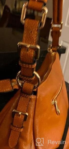 img 1 attached to Kattee Soft Leather Hobo Handbags For Women, Genuine Top Handle Vintage Shoulder Purses review by Tabitha Johnson