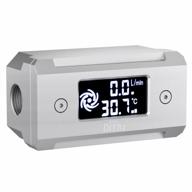 термометр потока с жк-дисплеем из алюминиевого сплава g1 / 4 с цифровым индикатором температуры - серебристый монитор температуры процессора diyhz логотип