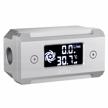 aluminum alloy g1/4 lcd display flow thermometer with digital temperature indicator - silver diyhz cpu temperature monitor logo