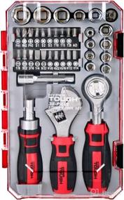 img 3 attached to 🔧 Compact and Durable Hyper Tough 38 Piece Stubby Wrench and Socket Set