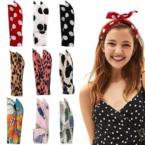 img 4 attached to Adjustable Wire Headbands For Women And Girls - Set Of 9 Cute Bow Headbands For Hair With Flexible Twist Design - Hair Accessories For Stylish Women And Girls