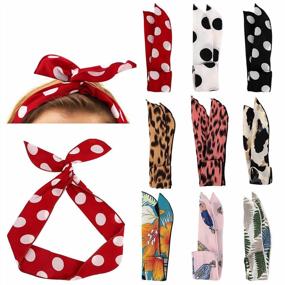img 3 attached to Adjustable Wire Headbands For Women And Girls - Set Of 9 Cute Bow Headbands For Hair With Flexible Twist Design - Hair Accessories For Stylish Women And Girls
