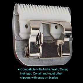 img 2 attached to High-Tech Ceramic Furzone Detachable Blade - Size 30/1/50, Compatible With Andis, Oster, Wahl A5 Clippers For Optimal Pet Grooming