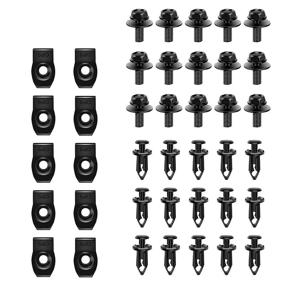 img 4 attached to ⚙️ KCRTEK 40PCS Engine Undercover Splash Shield Body Bolt and Screw Set, Bumper Clip Extruded U-Nut Kit for Nissan 350z, 370z, Infiniti G35, G37, FX35, FX45