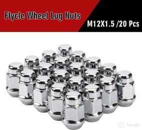 img 1 attached to 🔧 FLYCLE 1.4" Chrome Acorn Lug Nuts - Closed End Bulge - Set of 20 - 12x1.5 Threads - Cone Seat - 19mm Hex - Perfect for Aftermarket Wheels