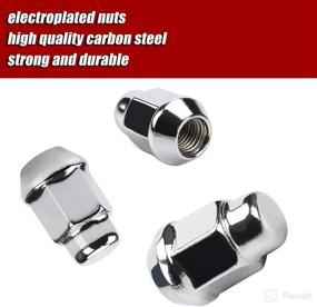 img 3 attached to 🔧 FLYCLE 1.4" Chrome Acorn Lug Nuts - Closed End Bulge - Set of 20 - 12x1.5 Threads - Cone Seat - 19mm Hex - Perfect for Aftermarket Wheels