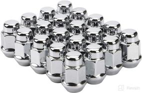 img 4 attached to 🔧 FLYCLE 1.4" Chrome Acorn Lug Nuts - Closed End Bulge - Set of 20 - 12x1.5 Threads - Cone Seat - 19mm Hex - Perfect for Aftermarket Wheels