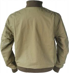 img 2 attached to Men'S Cotton Wool Lightweight Varsity Bomber Jacket Movie Collection