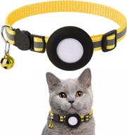 airtag collar reflective waterproof compatible cats logo