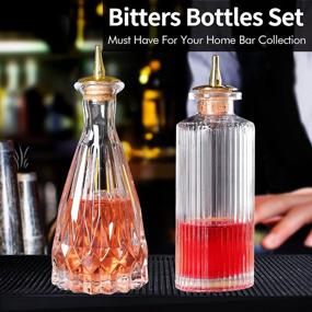 img 2 attached to Suprobarware 2Pc Glass Bitters Bottle Set - Perfect For Mixologists And Cocktail Enthusiasts