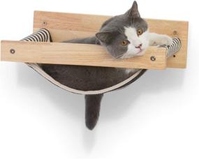 img 1 attached to 🐱 FUKUMARU Wall Mounted Cat Hammock Shelf - Premium Large Beds and Perches for Cats - Modern Kitty Furniture for Sleeping, Playing, Climbing, and Lounging - Supports up to 40 lbs