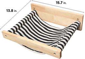 img 3 attached to 🐱 FUKUMARU Wall Mounted Cat Hammock Shelf - Premium Large Beds and Perches for Cats - Modern Kitty Furniture for Sleeping, Playing, Climbing, and Lounging - Supports up to 40 lbs