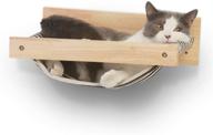 🐱 fukumaru wall mounted cat hammock shelf - premium large beds and perches for cats - modern kitty furniture for sleeping, playing, climbing, and lounging - supports up to 40 lbs logo