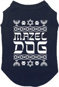 img 3 attached to Get Your Pup Ready For Jewish Holidays With Mazel Dog Shirt - Perfect For Hanukkah, Passover & Seder Celebrations (Navy, Medium)