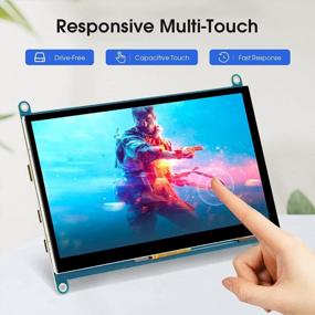 img 2 attached to 🍓 High-Quality Raspberry Touchscreen: ELECROW 1024X600 7" IPS Portable Touch Display