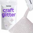 hemway ultrafine iridescent 100g craft glitter for tumblers, resin, and scrapbook - mother of pearl glitter flakes for stunning arts and halloween decorations logo