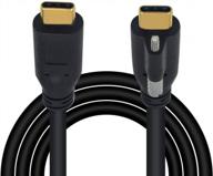 poyiccot usb c to usb c cable 6.5 feet, single screw locking usb 3.1 type c to type c male to male 10gbps/3a data and charging cable panel mount type compatible macbook pro, pixel 3 xl logo