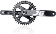 jgbike 170mm mountain bike crankset with square taper 68-73 bb, 104 bcd chainring & bolts for mtb bmx road bicycle - compatible with shimano, sram, fsa, and gaint logo