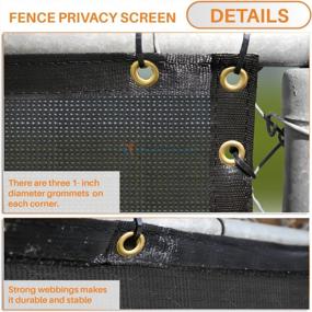 img 3 attached to TANG Sunshades Depot 8'X73' FT Black Breathable Vinyl Coated Polyester Mesh Screen Residential Commercial Premium Privacy Fence Screen Customize 3 Years Warranty 280 GSM 80% Blockage