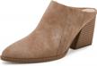 pointed toe western mules with backless design, stacked chunky heels, and slip-on comfort - women's booties logo