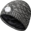 rechargeable led beanie hat - perfect christmas stocking stuffers gifts for men & women! logo