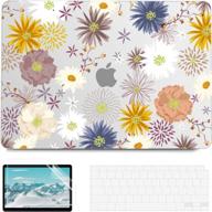 🌿 g jgoo macbook air 13 inch case 2021-2018: clear hard shell + 2 keyboard covers + screen protector + plants design logo