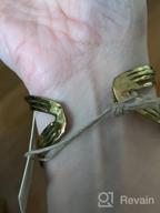 img 1 attached to 👑 Gold Plated Brass Bangle Jewelry for Girls: Richera's Stylish Bracelets review by Marisa Sath